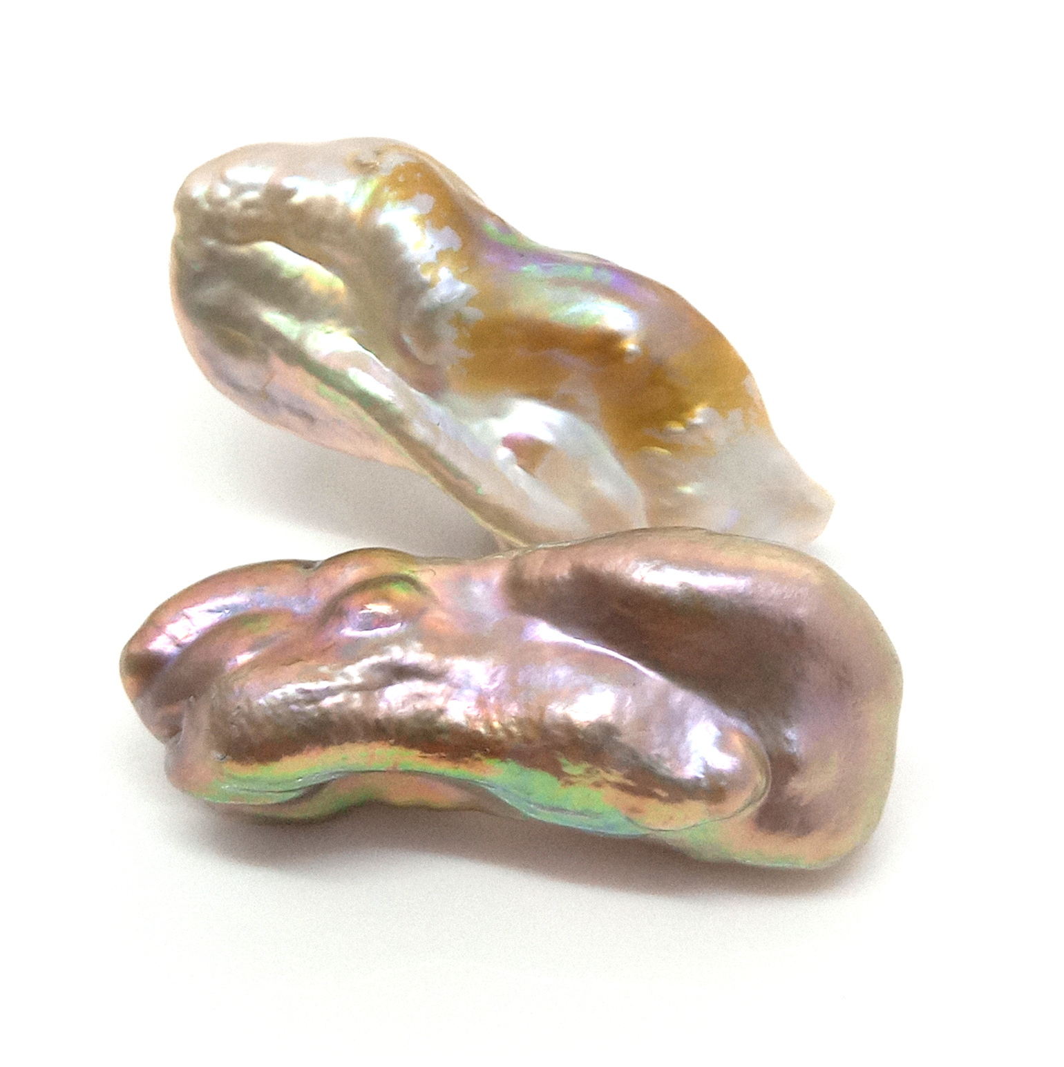 Natural Colours Big Stick Pearl Earrings